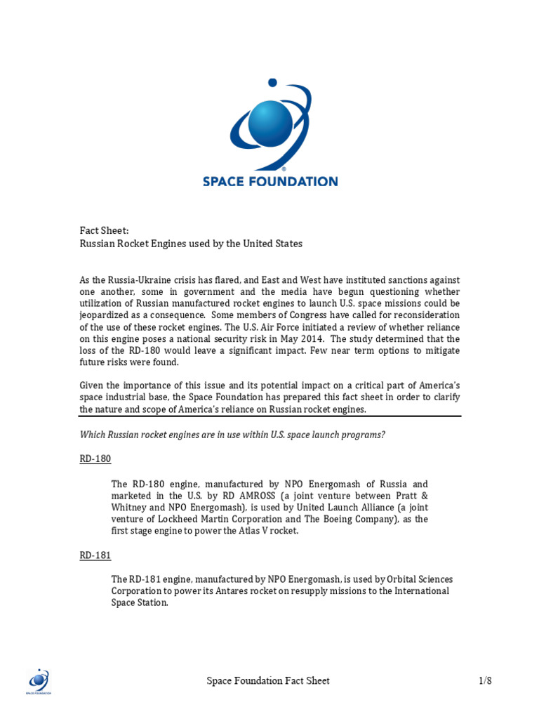 Russian Rocket Engines Used by The United States | PDF | Atlas (Rocket ...