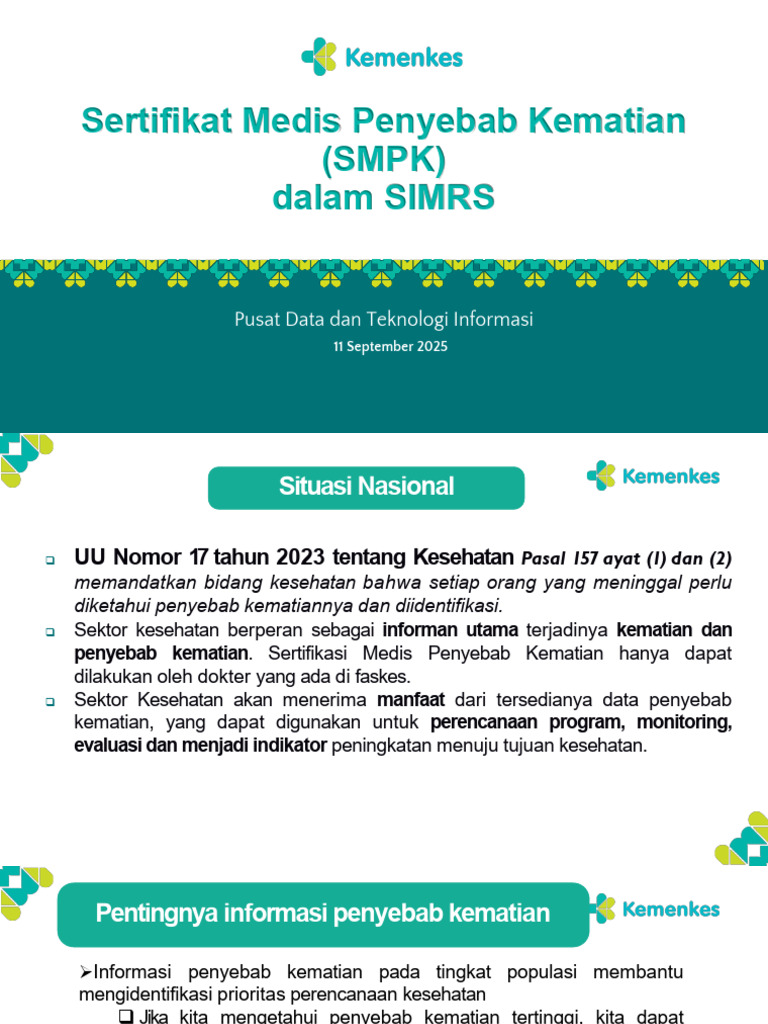 SMPK Dalam Simrs | PDF