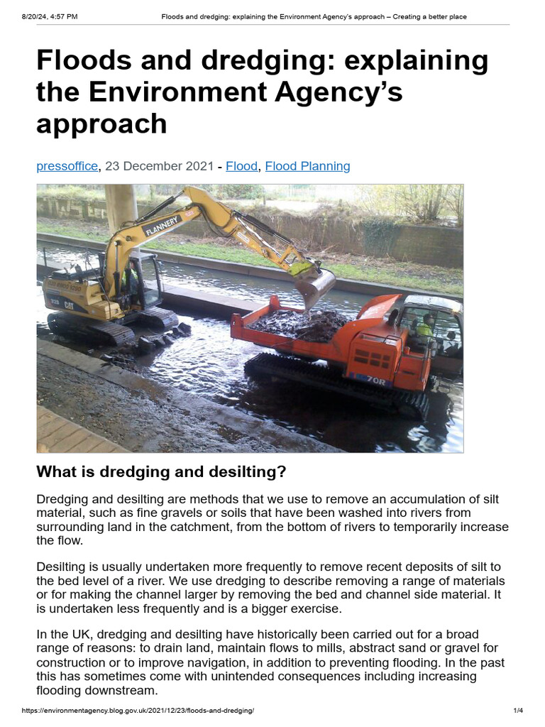 Dredging | PDF | River | Flood