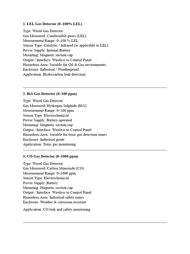 Gas Detector | PDF