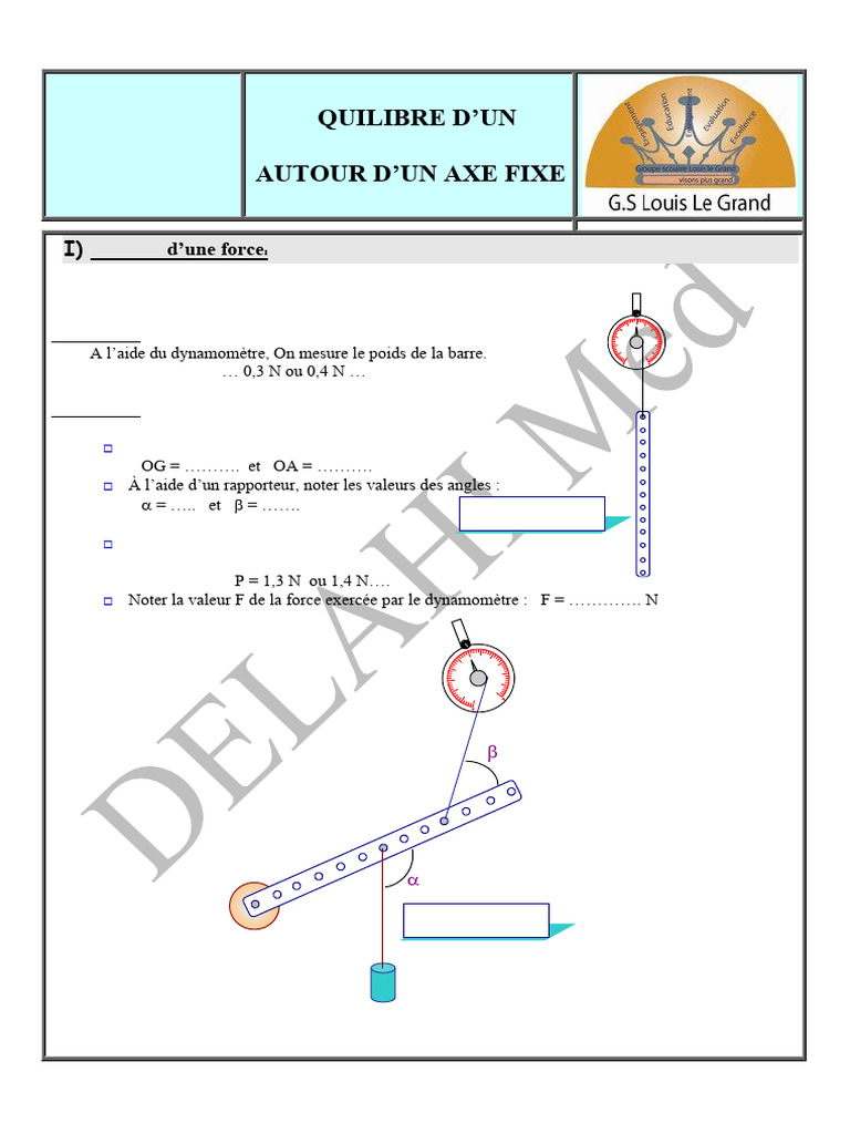 Equilibre en Rotation Autour Dun Axe Fixe FR 2026 Pro-1769952086-AP ...