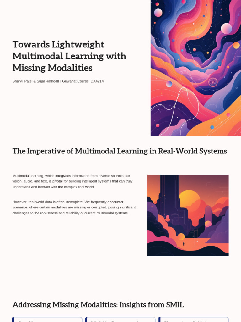 Towards Lightweight Multimodal Learning With Missing Modalities 2 | PDF ...