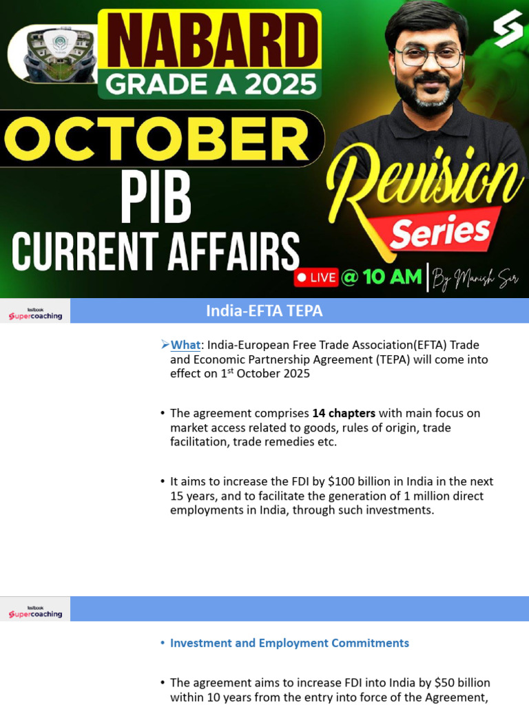 PIB October Revision - NABARD | PDF | Forests