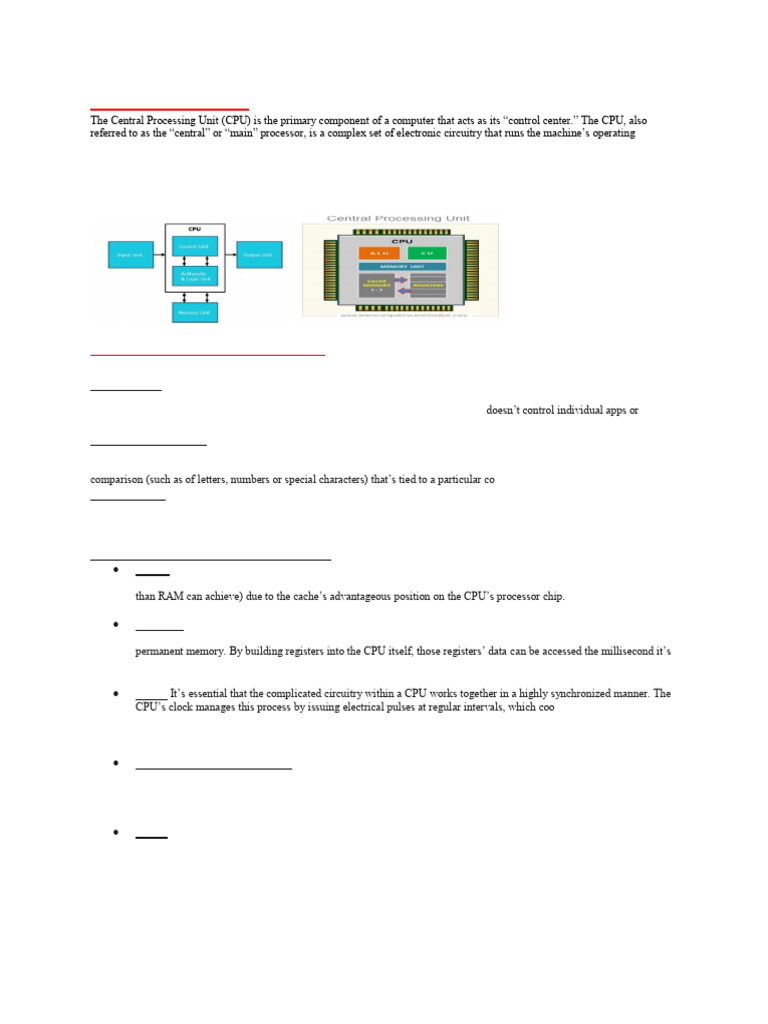 Central Processing Unit | PDF | Central Processing Unit | Computer ...