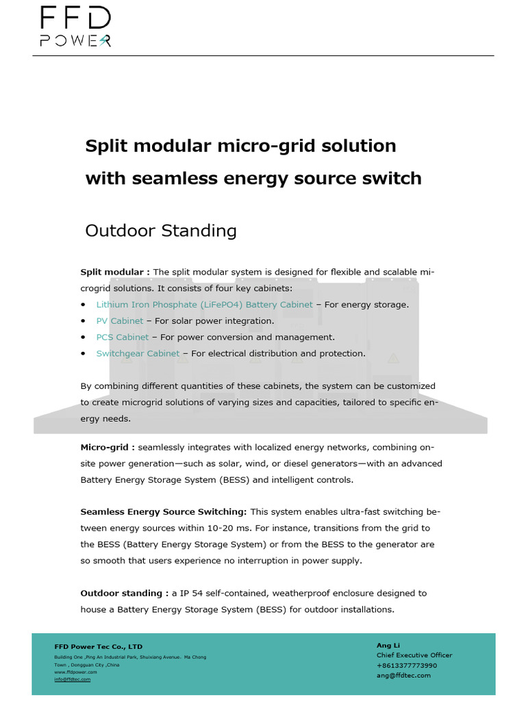 Split Modular Micro Grid Solution | PDF | Photovoltaics | Alternating ...