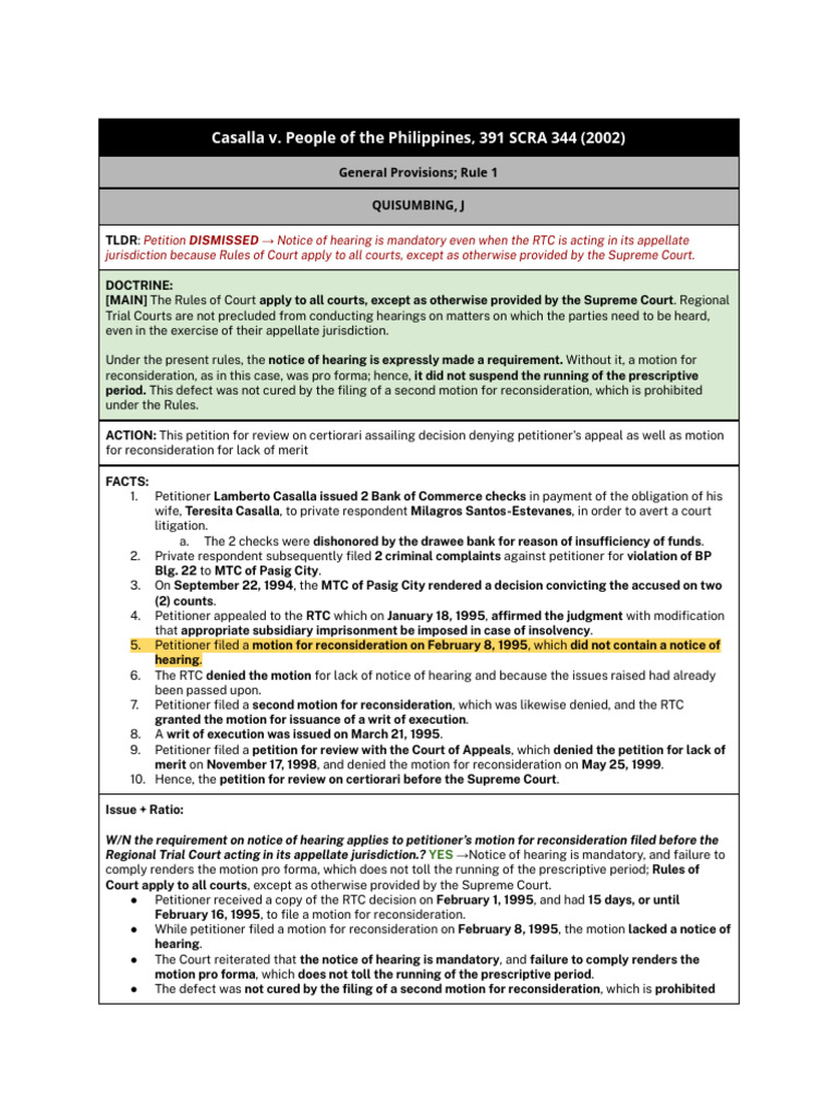 008 Casalla v. People of The Philippines, 391 SCRA 344 (2002) | PDF ...