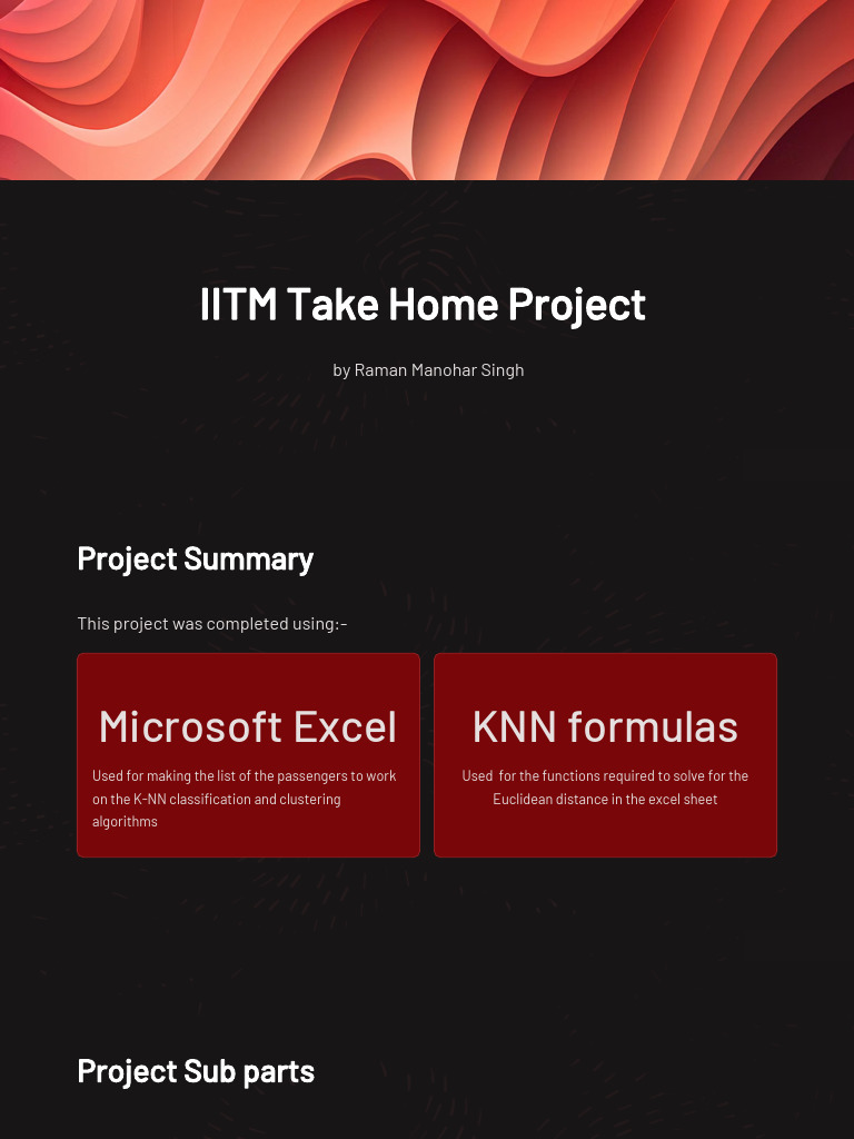 IITM Project Report Presentation | PDF