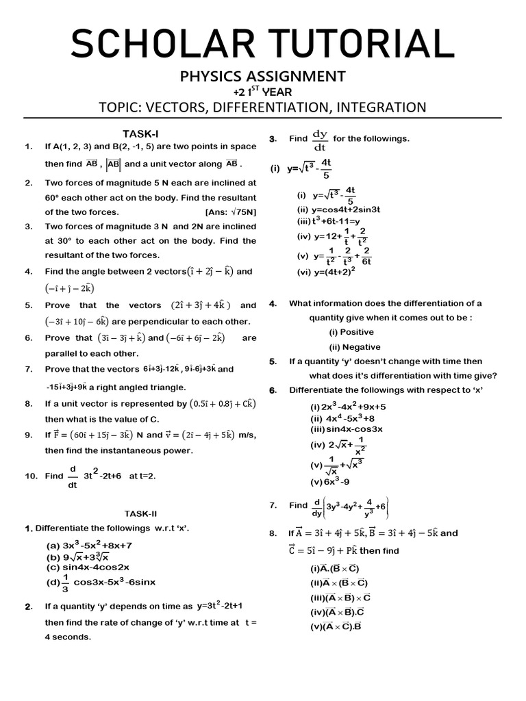 Mathematical Tools Additional Assignment 2025 | PDF | Euclidean Vector ...