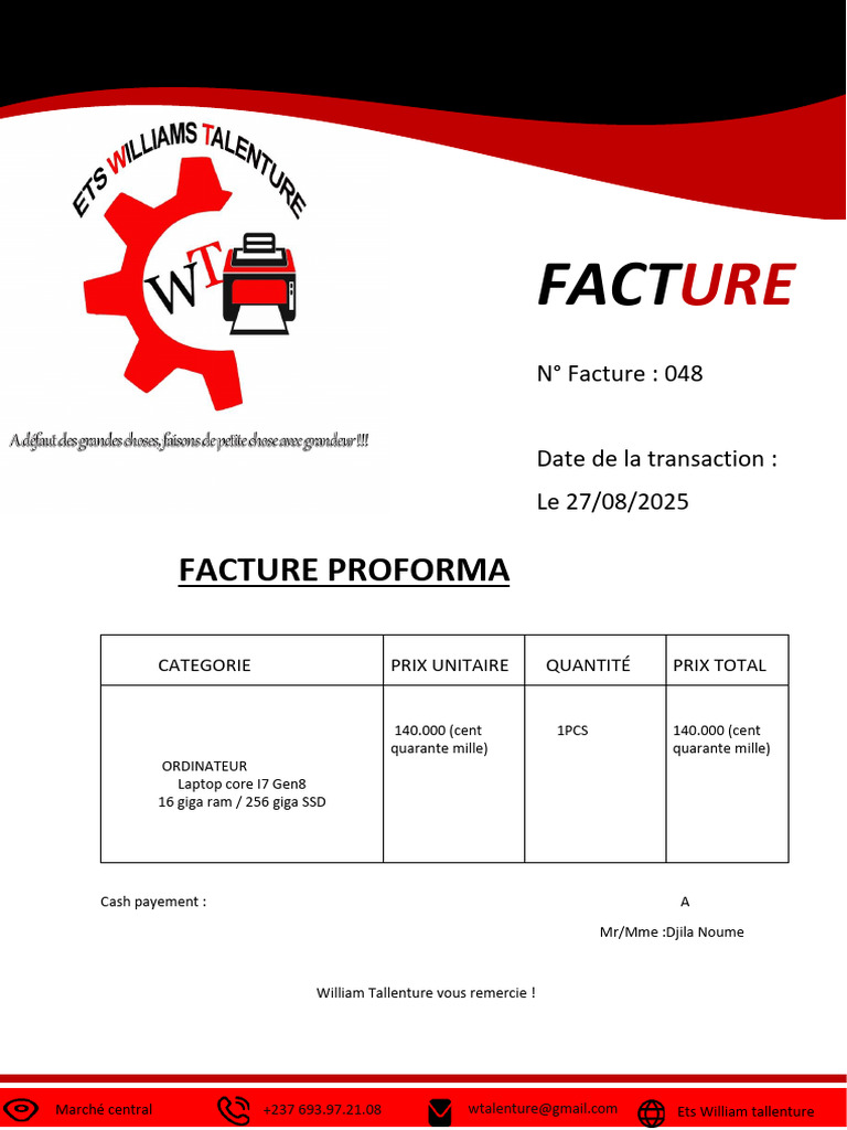 Facture Proforma | PDF