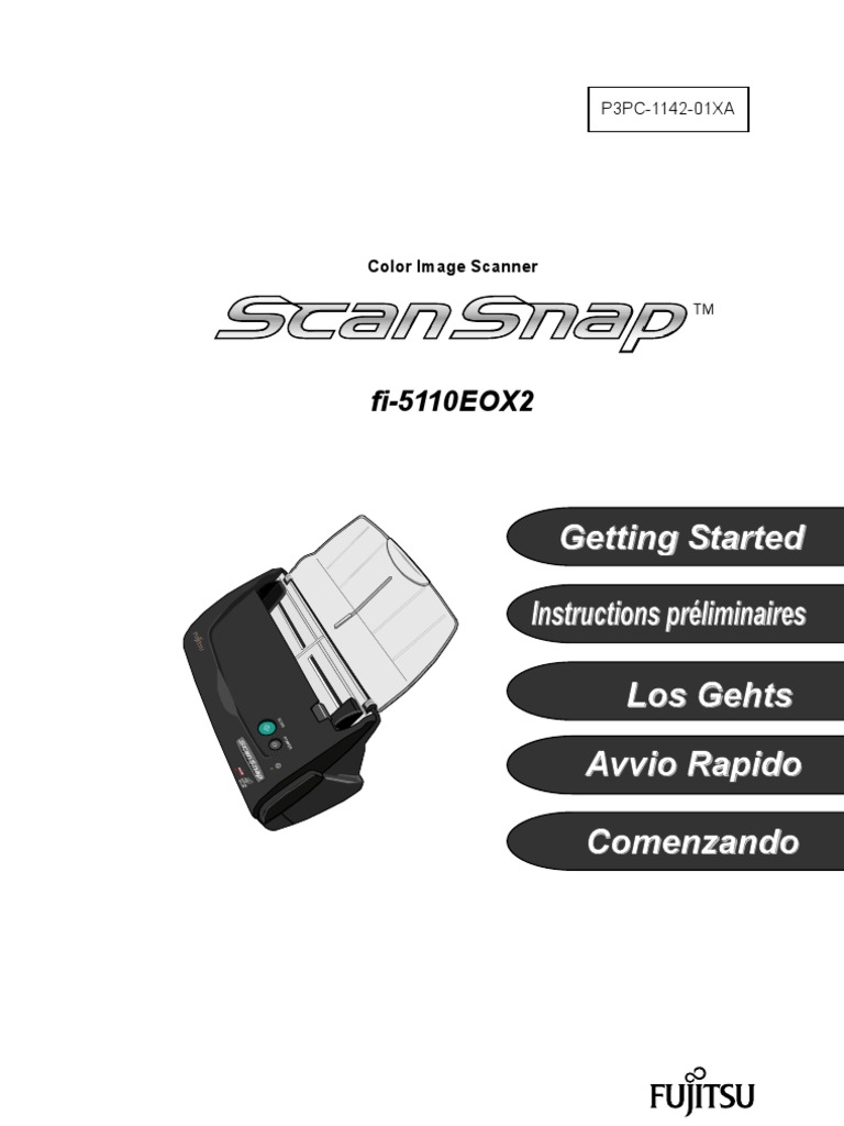 Fujitsu ScanSnap Getting Started | PDF | Image Scanner | Electrical