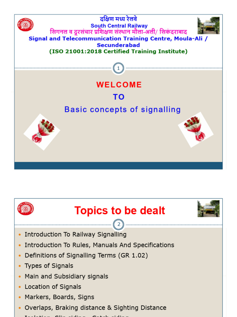 Welcome: Basic Concepts of Signalling | PDF | Transport | Rail Transport
