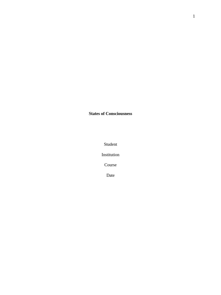 Altered States of Consciousness | PDF | Meditation | Consciousness