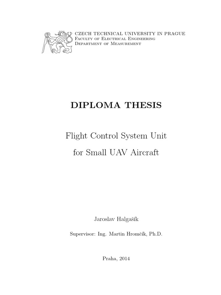 Diploma Thesis: Flight Control System Unit For Small UAV Aircraft | PDF ...