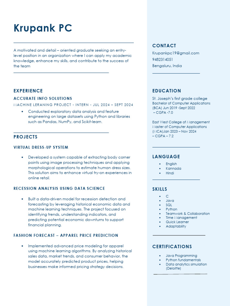 Krupank PC Resume-1 | PDF | Machine Learning | Data