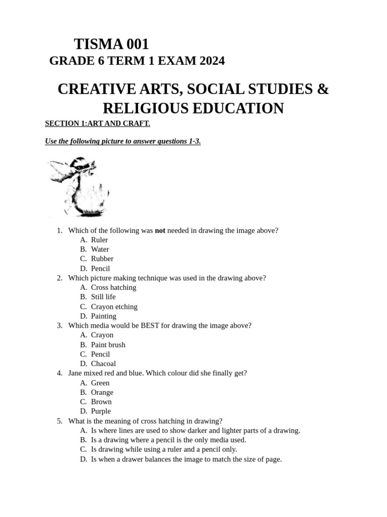 Tisma 01 g6 Term 1 Exams 2024 | PDF | Rain | Mulch