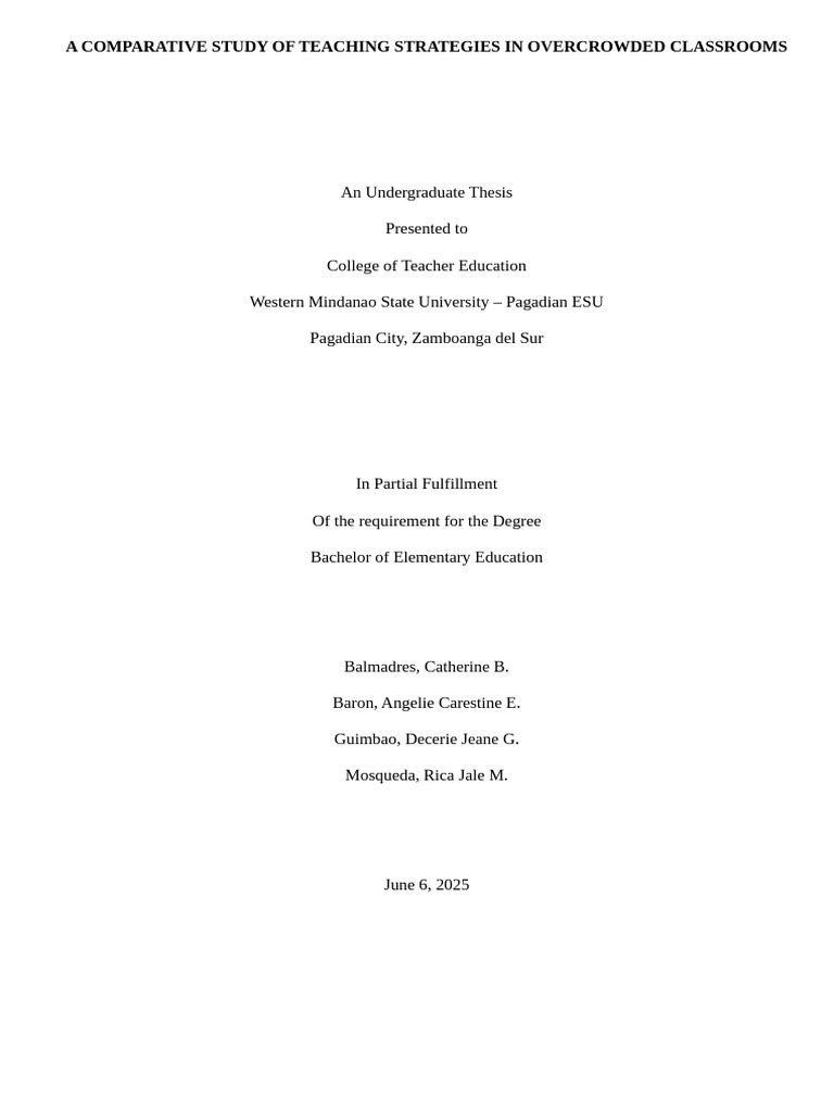 Not Yet Final Pero Layo Pa | PDF | Teachers | Classroom Management