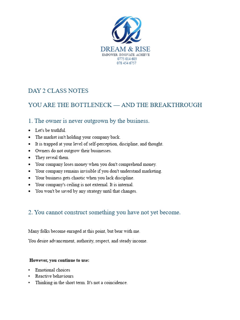 Day 2 Notes Masterclass 2026 | PDF | Psychology | Economies