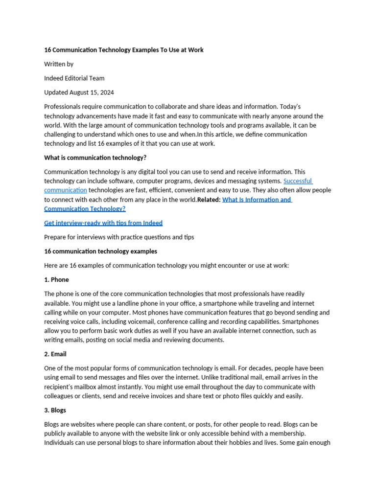Communication Technology | PDF | Internet Forum | Podcast