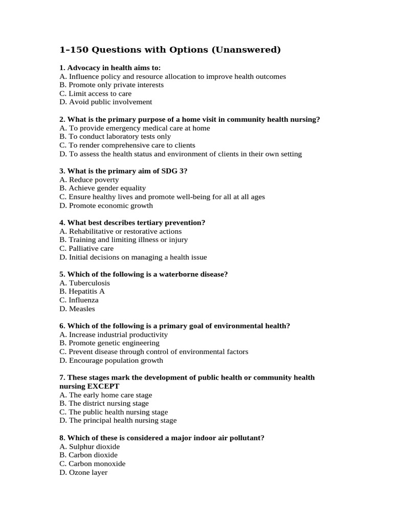 Public Community Health NSC427 | PDF | Preventive Healthcare | Public ...