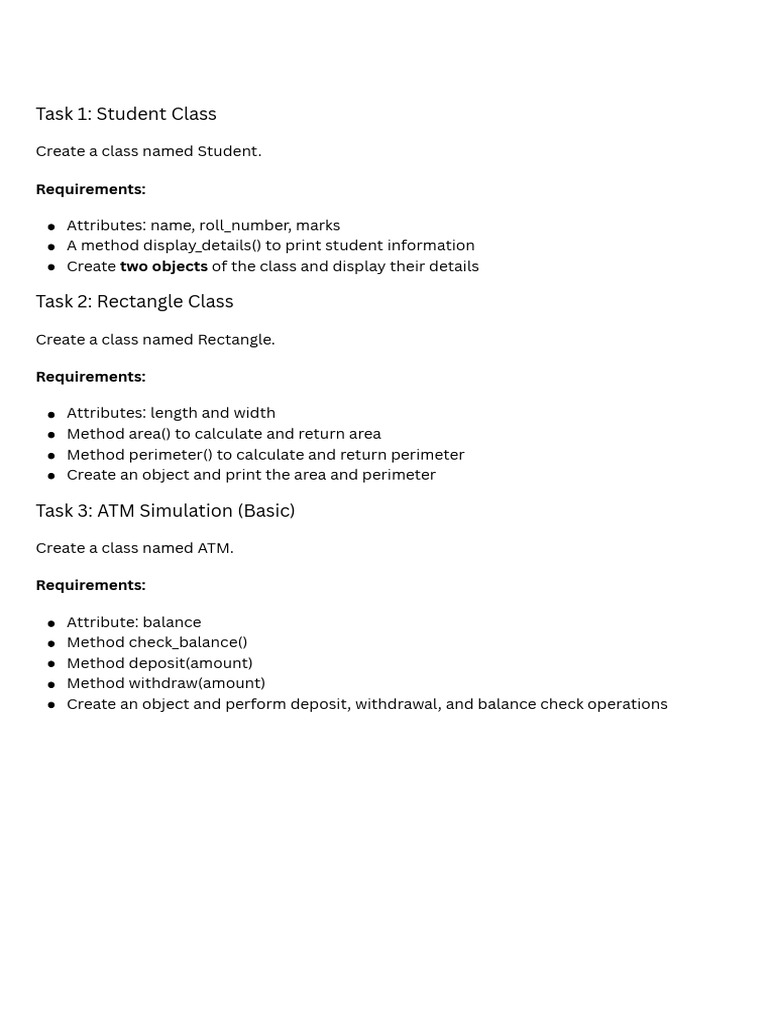 Basics of Classes and Objects in Python | PDF