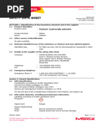Sodium Hydroxide Safety Data Sheet | PDF | Dangerous Goods | Chemistry