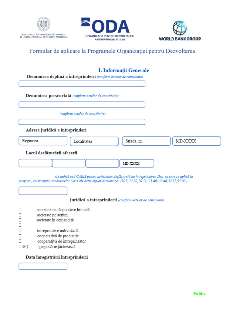 Formular de Aplicare | PDF