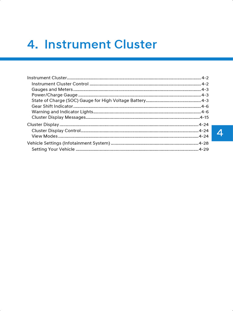 004 - Instrument Cluster | PDF | Battery Charger | Brake