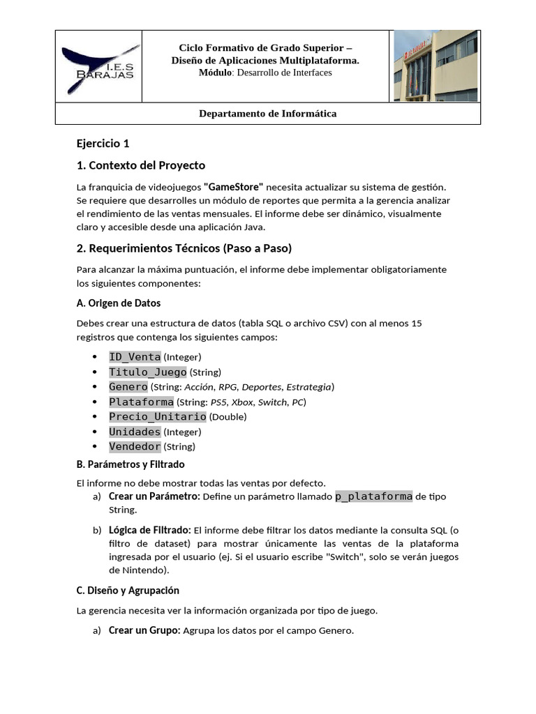 Ejercicio1 UD5 | PDF | Java (lenguaje de programación) | SQL