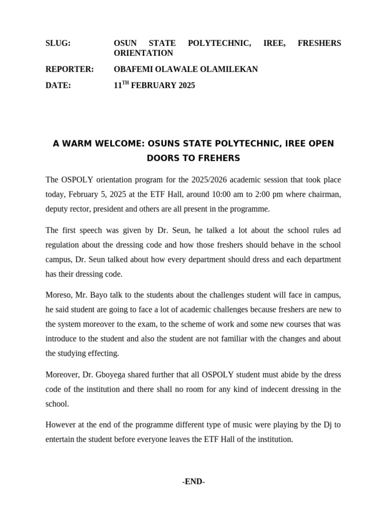 A Warm Welcome | PDF