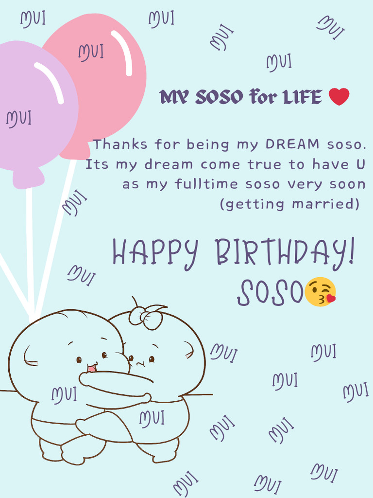 Soso Bday | PDF