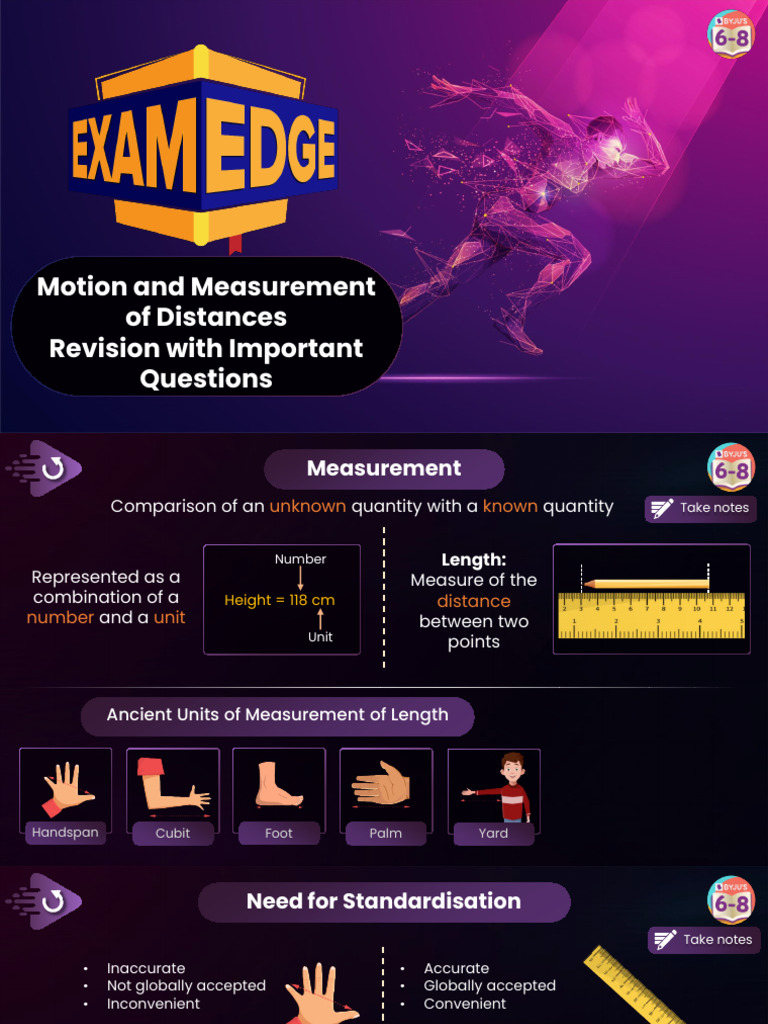 Motion and Measurement of Distances Revision and Questions | PDF ...