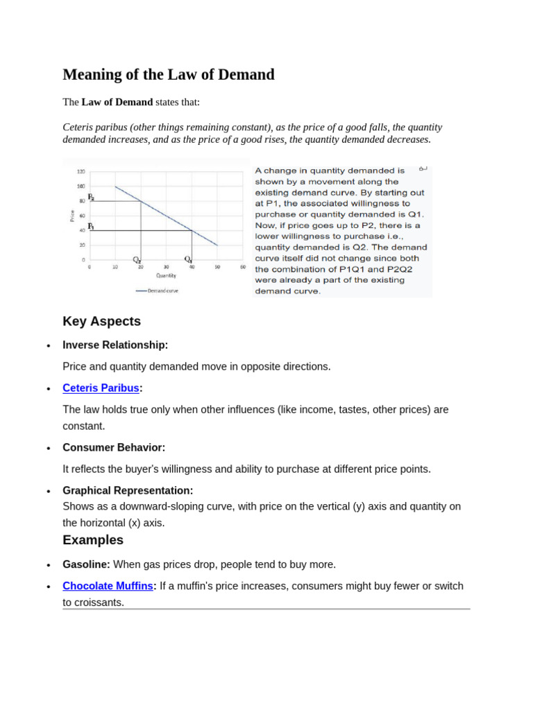 Law of Demand | PDF