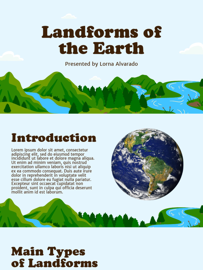 Green Nature Earth Landforms Geography Presentation | PDF