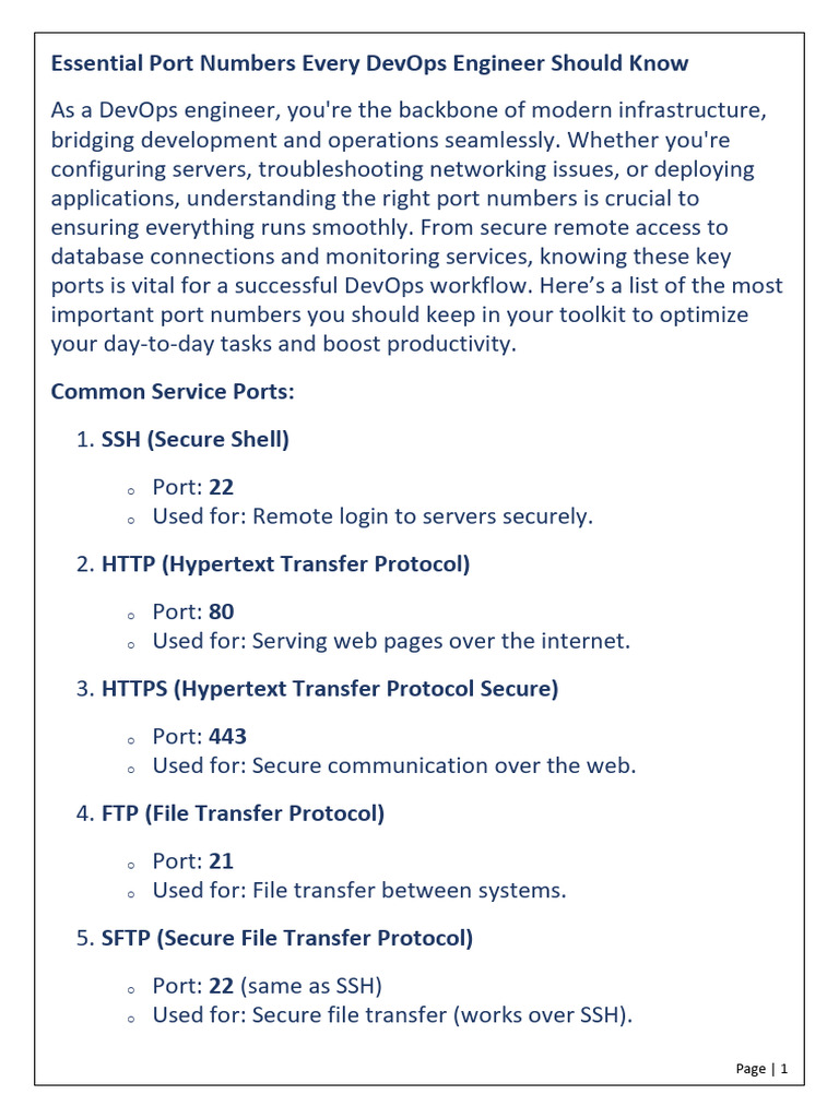 Ports_1753266498 | PDF | Port (Computer Networking) | File Transfer ...