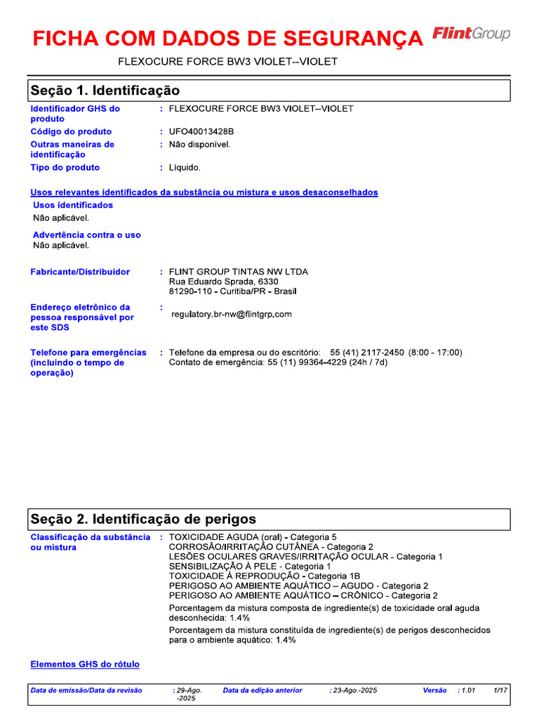 Fds - Flexocure Force Bw3 Violet - Violet | PDF