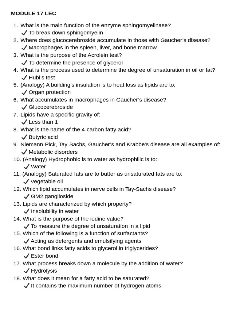 Module 17 Lec | PDF | Fat | Cholesterol