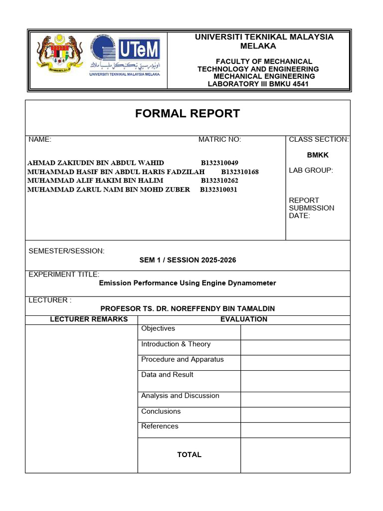 ASSIGNMENT AUTO LAB 1 | PDF | Torque | Mechanical Engineering