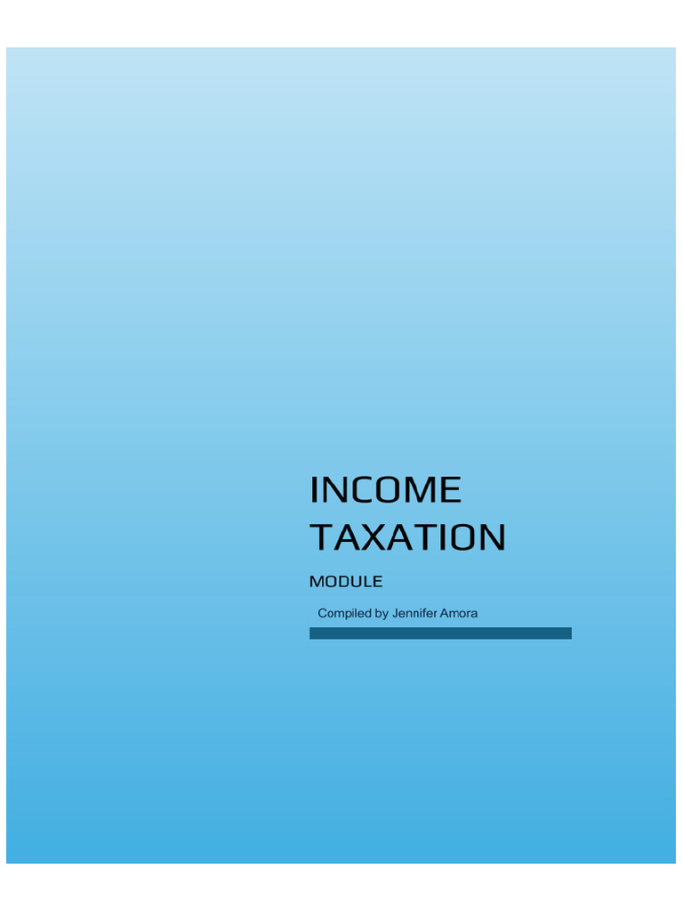 Income Tax Module 2026 | PDF | Taxes | Tax Deduction