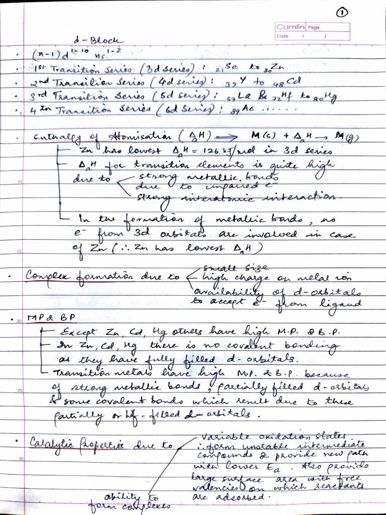 D and F Block Notes | PDF