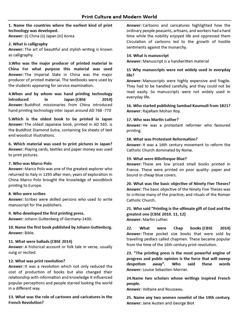 CH - 5 QA PDF | PDF | Printing | Printing Press