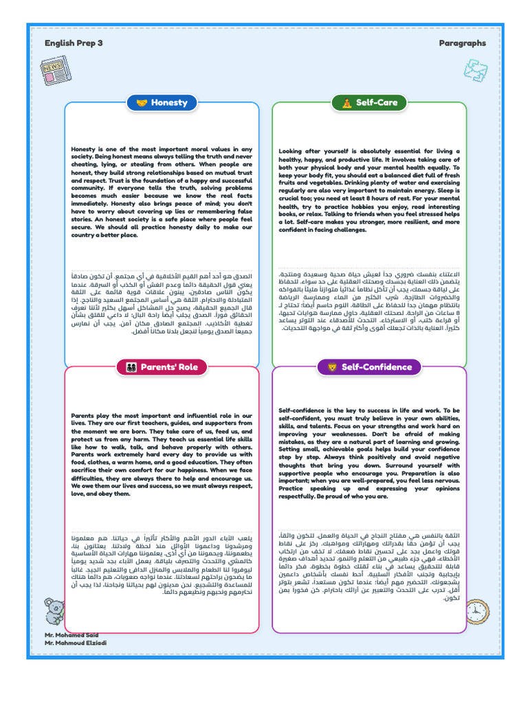 Prep 3 Extended Paragraphs (110 Words) | PDF