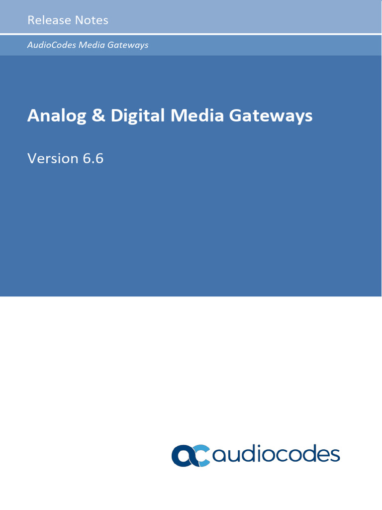 Sip Cpe Release Notes Ver 66 | PDF | Session Initiation Protocol ...