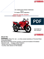 Competitive Analysis and Customer Satisfaction Survey of Yamaha and Its Competitors