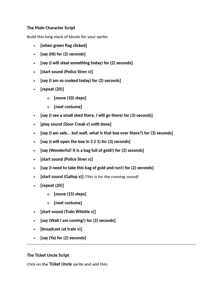 Scrach Script | PDF