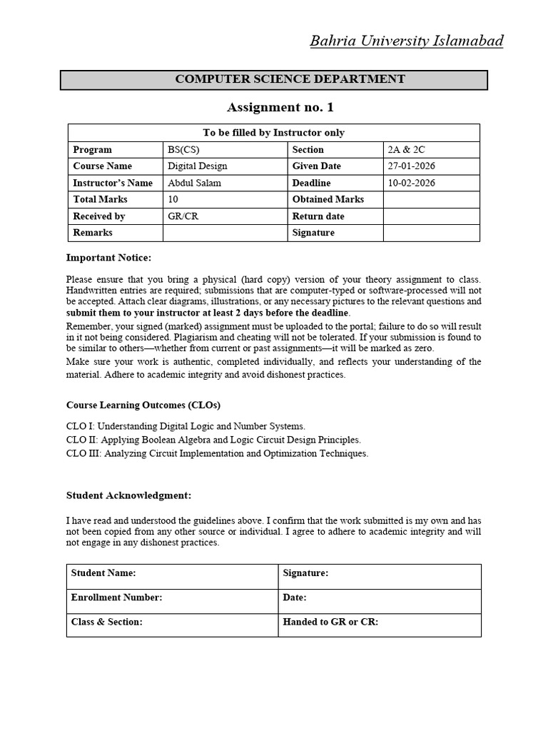 Assignment 01 SP 2026 CLO BASED 26012026 055505pm | PDF | Digital ...