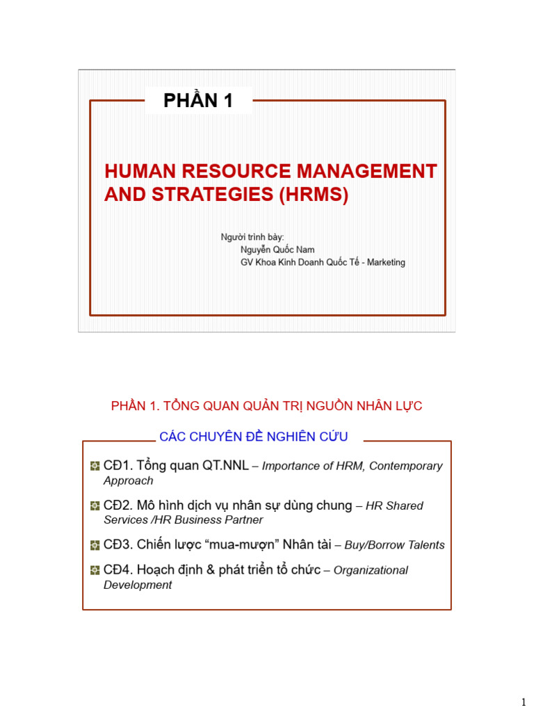 HRMS - Handout | PDF