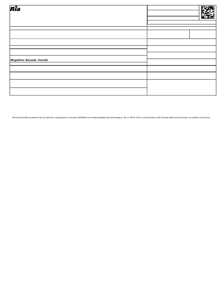 Ria Order Receipt NL1272220963 | PDF