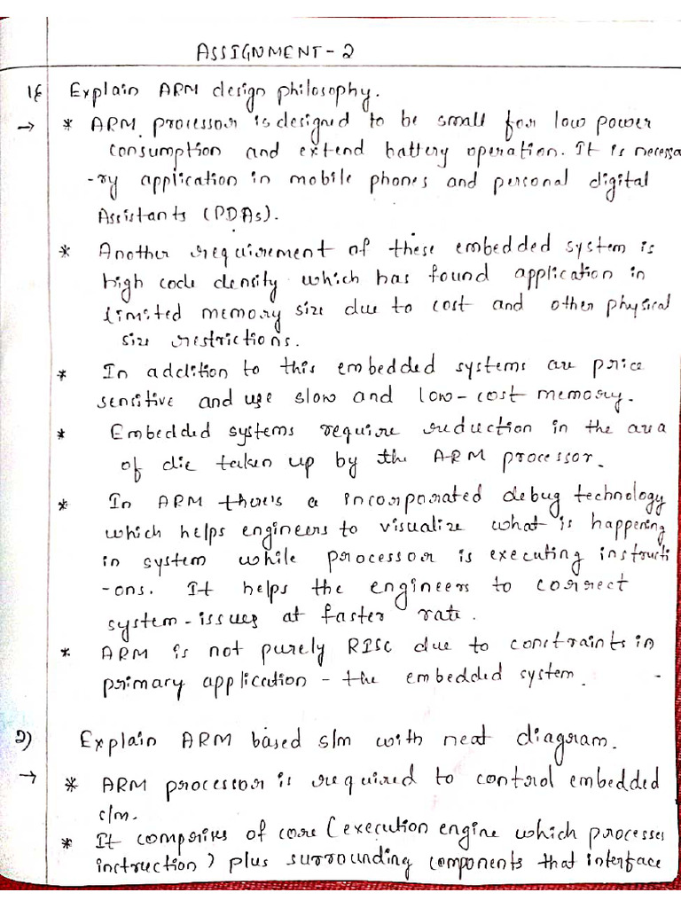 ARM - Assignment 2 | PDF