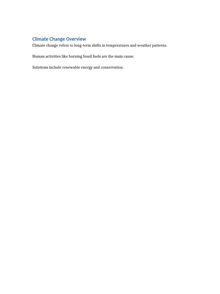 File 2 Climate Change Overview | PDF