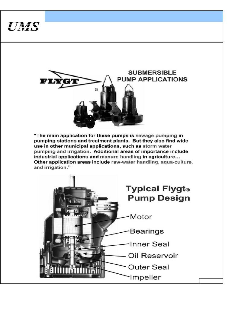 FX Series For Flygt Pumps | PDF | Hydraulics | Turbomachinery